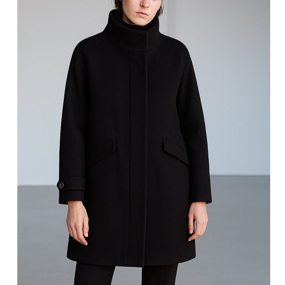 J Crew Cocoon Coat in Italian Stadium Cloth Nello Gori Wool Blend